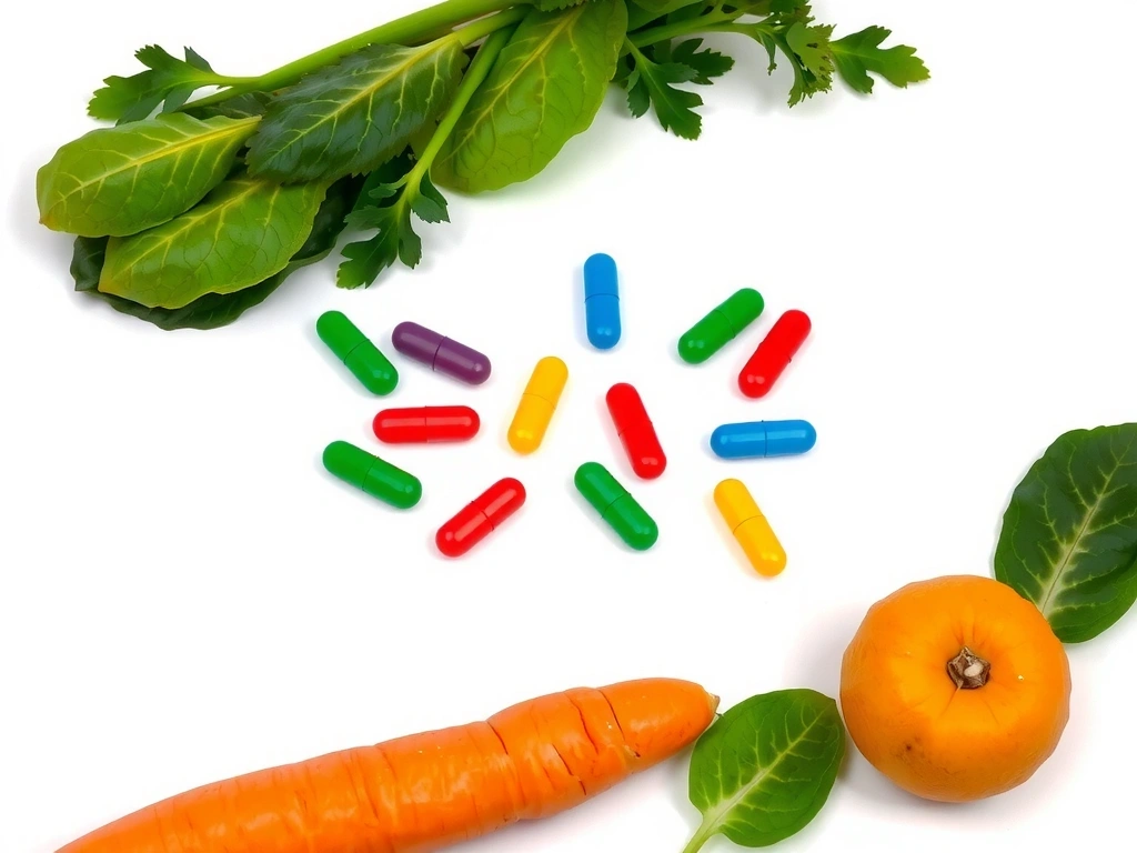 Image montrant des vitamines colorées et naturelles