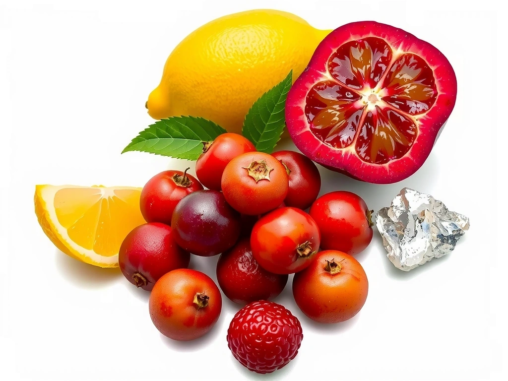 Illustration de la composition naturelle de la Vitamine C Effervescente