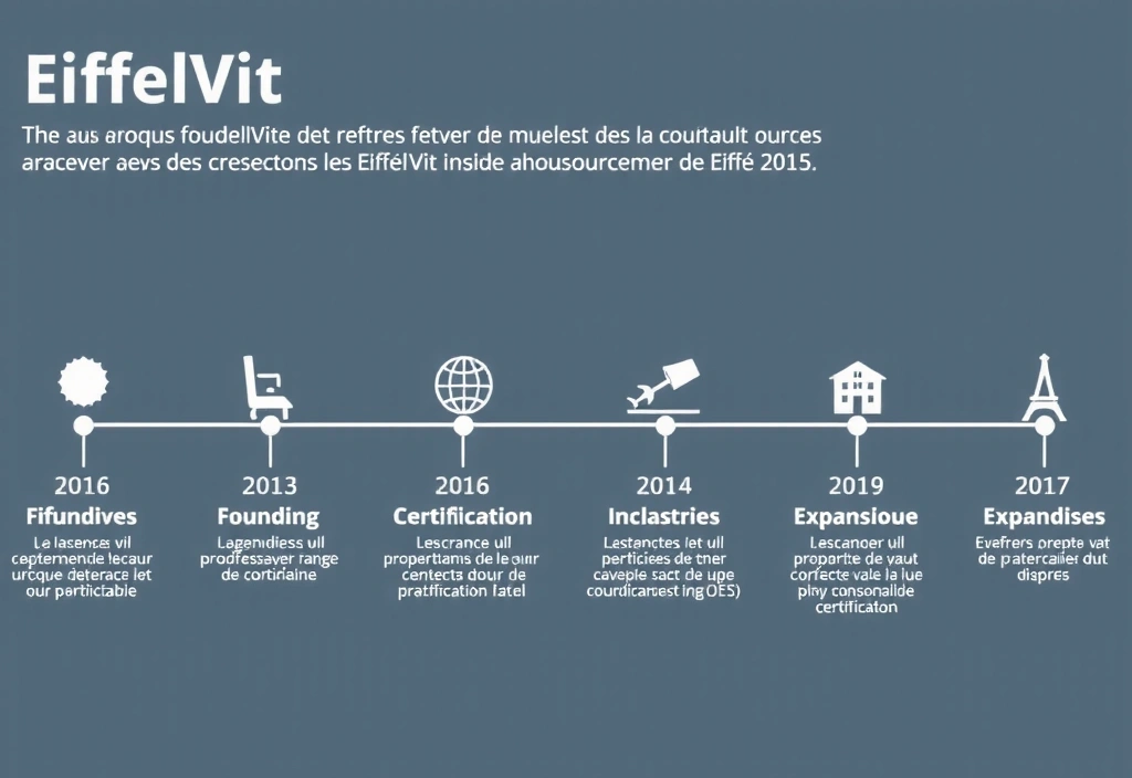 Chronologie visuelle des jalons clés d'Eiffelvitvb depuis 2015