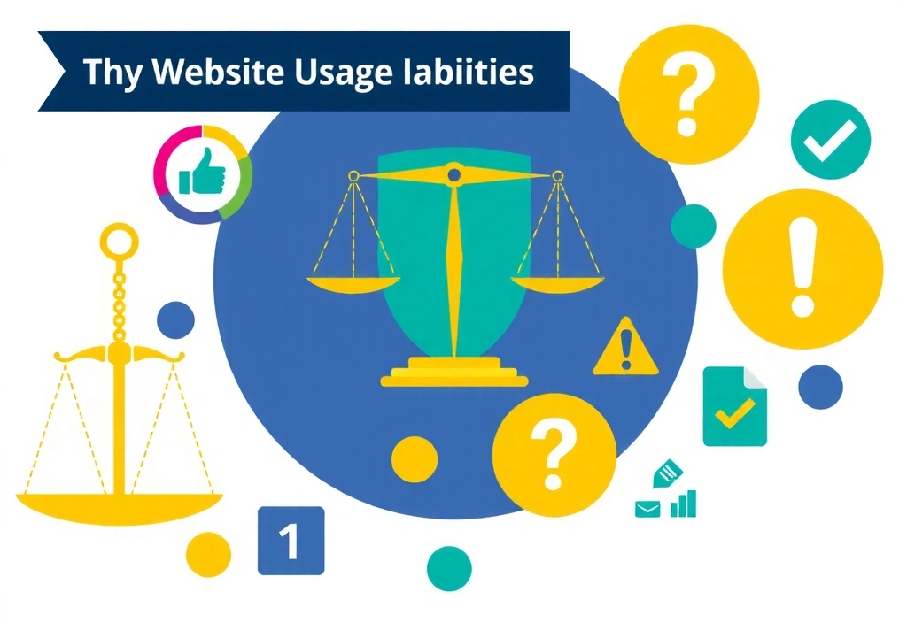Graphique représentant les responsabilités et limitations légales pour les utilisateurs du site Eiffelvitvb