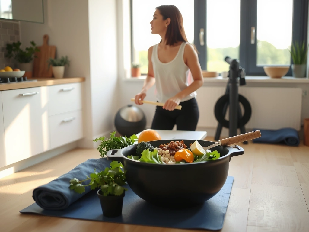 Image d'un mode de vie sain avec alimentation équilibrée