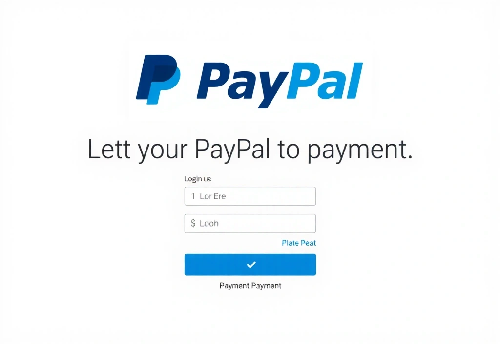 Logo PayPal avec interface de paiement sécurisée et options de connexion